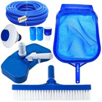 Kit limpeza para piscinas mangueira ecológica 4mt clorador