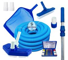 Kit Limpeza Piscina 5m De Mangueira Cl Ph + Cabo 2m