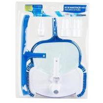 Kit Limpeza Piscina Aspirador Oval Escova E Peneira Fluidra