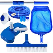Kit Limpeza Piscina Mangueira Ecológica 7M Cabo 2Mt Clorador
