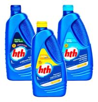 Kit Limpeza Piscina Maxfloc 1 L + Algicida + Limpa Bordas