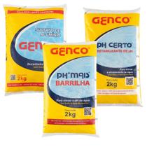 Kit Limpeza Piscina Sulfato, Ph Certo, Barrilha GENCO