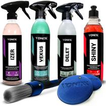 Kit Limpeza Pneu Pretinho Rodas Borrachas Shiny Delet Vexus Izer Descontaminante Ferrugem Vonixx