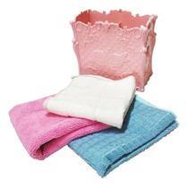 Kit Limpeza Porta Detergente + 3 Pano Microfibra Pia Cozinha - Rosa