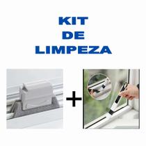 Kit limpeza prático 1 escova 2 em 1 / 1 escova esponja microfibra cores