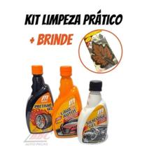 Kit limpeza pratico - pretinho - lava auto com cera - silicone gel