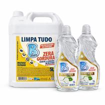 Kit Limpeza Profissional 1 Flotador multiuso 5L e 2 Limpadores Perfumados Chá Branco 1L