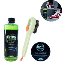 Kit Limpeza Proteção Completo Tênis Tecido Calçado C Escova Kit Limpeza Proteção Completo Tênis Tecido Calçado C Escova