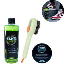 Kit Limpeza Proteção Completo Tênis Tecido Calçado C Escova