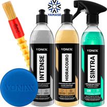 kit Limpeza SIntra Fast Hidratante de Couro HIdracouro Revitalizador Plasticos Intense Vonixx