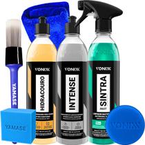 kit Limpeza SIntra Fast Hidratante de Couro HIdracouro Revitalizador Plasticos Intense Vonixx