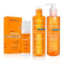 kit limpeza tonificação e tratamento facial vitamina c payot