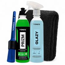 Kit Limpeza Vidros Vonixx Prizm Glazy Flanela e Pincel