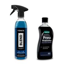 Kit Limpeza Vonixx Pneu Pretinho 500ml + Carnaúba Cera Blend