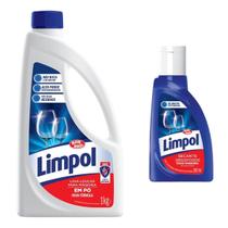 Kit Limpol Detergente em Pó Lavalouças 1kg Secante Brilho Intenso Louças Sem Resíduos Nem Manchas