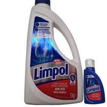 Kit Limpol Lava Louças em pó 1Kg mais Liquido Secante Abrilhantador 100 ML - BOMBRIL