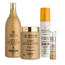 Kit Line Golden 1Kg E Fluido Pré Escova Dyusar