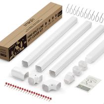 Kit Line Set Cover SMOQIO Mini Split 7,6 cm e 3 m em PVC branco