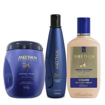 Kit linha A Aneethun 3 passos Shampoo, creme e Mascara Kit linha A Aneethun 3 passos Shampoo, creme e Mascara
