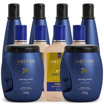 Kit Linha A Profissional Shampoo Mascara e Creme de Silicone