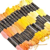 Kit Linha Anchor Mouline 16 Cores + Receita - Tons de Amarelo
