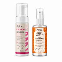 Kit Linha Cachos Mousse e Óleo Nutri Waves Apice Kit Linha Cachos Mousse e Óleo Nutri Waves Apice