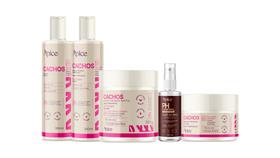 Kit Linha Cachos Shampoo Gelatina Ativador Máscara e Óleo Ph Control Apice Kit Linha Cachos Shampoo Gelatina Ativador Máscara e Óleo Ph Control Apice