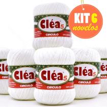Kit Linha Cléa 5 Branca - 6 Novelos Kit Linha Cléa 5 Branca - 6 Novelos