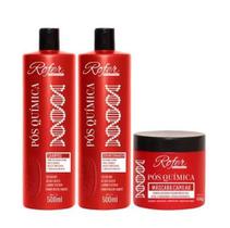 Kit Linha de Manutenção Pós Química Rofer Profissional 3x500ml Kit Linha de Manutenção Pós Química Rofer Profissional 3x500ml