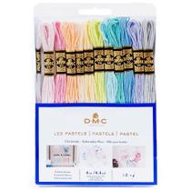 Kit Linha DMC Mouliné Spécial 12 Cores - Cores Pastéis Kit Linha DMC Mouliné Spécial 12 Cores - Cores Pastéis