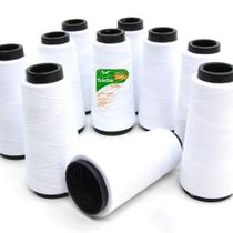 Kit Linha para Costura Reta 120 Branco Trichê - 1300 metros - 10 Unidades