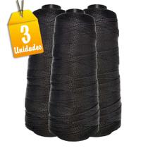 Kit Linha Princesa Moda 500m Preto Incomfio - 3 unidades Kit Linha Princesa Moda 500m Preto Incomfio - 3 unidades