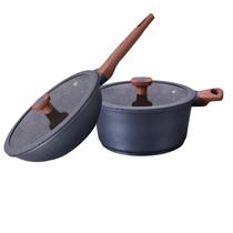 Kit Linha Titanium Caçarola 28Cm E Frigideira Wok 30Cm