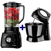 Kit Liquidificador 550W Turbo Power L-99-FB + Batedeira 400W Prática B-44-B (110V)