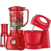 Kit Liquidificador 550W Turbo Power L-99-FR + Batedeira 400W Prática B-44-R (220V)