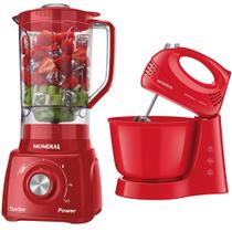 Kit Liquidificador 550W Turbo Power L-99-FR + Batedeira 400W Prática B-44-R (220V)