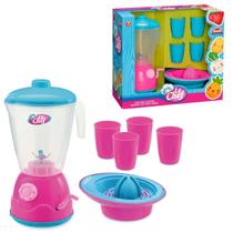 Kit Liquidificador com Manivela Espremedor e Copos Infantil Para Criança