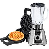 Kit Liquidificador Oster New Osterizer Chrome E Máquina De Waffle 220V