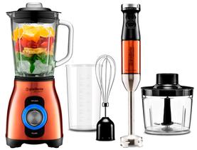 Kit Liquidificador Vidro 2L + Mixer 3 Em 1 Gradiente 220v