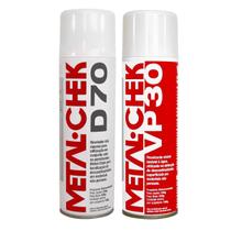 Kit Líquido Revelador Trincas D70 / Penetrante Vp30 De Ensaio Não Destrutivo Metal Chek