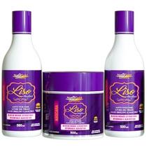 Kit Liso Alisamento Shampoo Condicionador E Mascara Perfeito 3x500ml