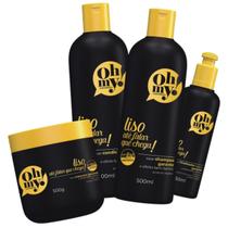 Kit Liso Até Falar Que Chega! Oh My 4 Itens Vegano Antifrizz