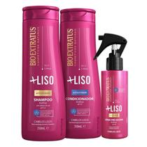 Kit +Liso Cabelos Sem Frizz Sh+Cond+Spray - Bio Extratus Kit +Liso Cabelos Sem Frizz Sh+Cond+Spray - Bio Extratus
