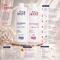 Kit Liso Chapado 1l Progressiva Organica White Mirai Liso Total Kit Liso Chapado 1l Progressiva Organica White Mirai Liso Total
