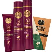 Kit Liso Com Força Sh Cond 500ml Leave in 150gr Haskell
