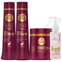 Kit Liso Com Força Sh + Cond + Máscara 500ml + Finalizador Obrigatório Lourre 120ml Kit Liso Com Força Sh + Cond + Máscara 500ml + Finalizador Obrigatório Lourre 120ml