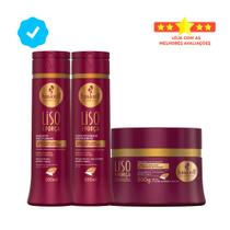 Kit Liso Com Força (sh + Condi + Masc) 300ml - Haskell Kit Liso Com Força (sh + Condi + Masc) 300ml - Haskell