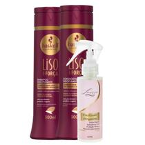 Kit Liso Com Força Shampoo + Cond 300ml + Finalizador Obrigatório Lourre 120ml