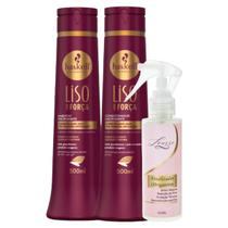 Kit Liso Com Força Shampoo + Cond 500ml + Finalizador Obrigatório Lourre 120ml Kit Liso Com Força Shampoo + Cond 500ml + Finalizador Obrigatório Lourre 120ml