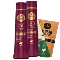 Kit Liso Com Força Shampoo E Condicionador 500ml Haskell
